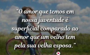 Frases de Amor - O amor que temos em nossa juventude é.