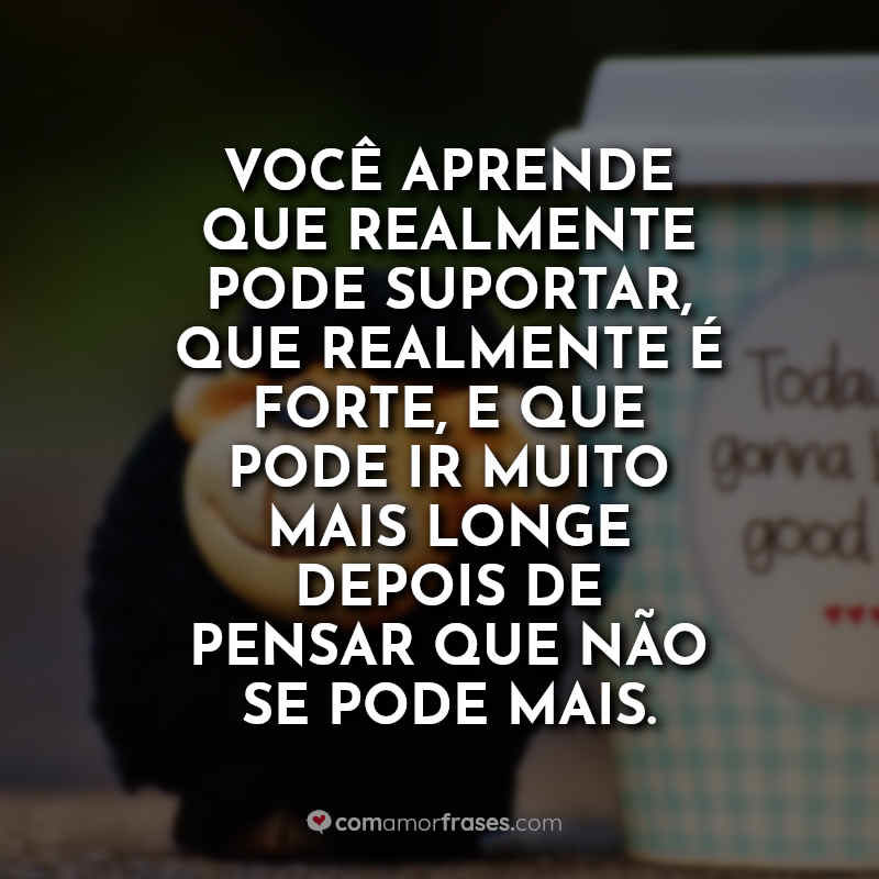 Você aprende que