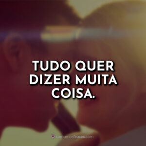 Tudo quer dizer muita coisa.