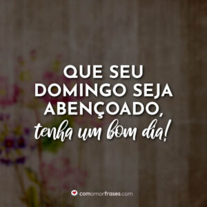 Que seu domingo seja abençoado, tenha um bom dia!
