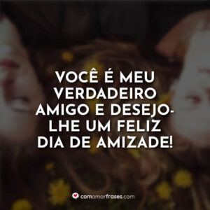 Você é meu verdadeiro amigo e desejo-lhe um feliz dia de amizade!