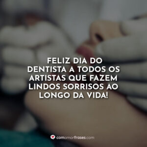 Feliz Dia do Dentista a todos os artistas que fazem lindos sorrisos ao longo da vida! Feliz Dia do Dentista!