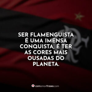 Ser Flamenguista é uma imensa conquista, é ter as cores mais ousadas do planeta.