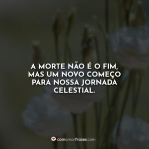A morte não é o fim, mas um novo começo para nossa jornada celestial.