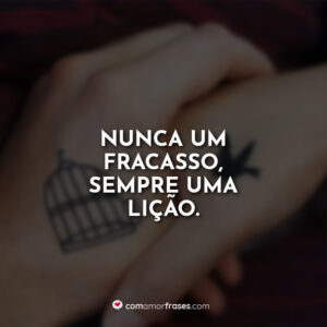 Nunca um fracasso, sempre uma lição.