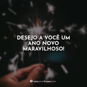 Desejo a você um ano novo maravilhoso!