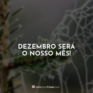 Dezembro será o nosso mês!