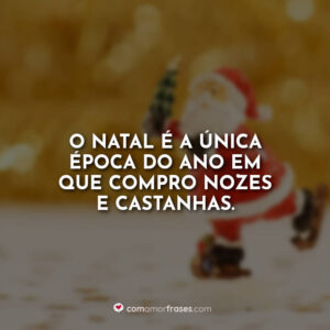 O Natal é a única época do ano em que compro nozes e castanhas.
