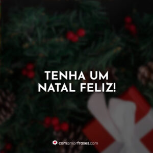 Tenha um Natal feliz!