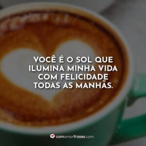 Você é o sol que ilumina minha vida com felicidade todas as manhãs.