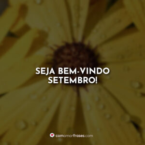 Seja bem-vindo setembro!