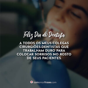 Feliz dia do Dentista a todos os meus colegas cirurgiões-dentistas que trabalham duro para colocar sorrisos no rosto de seus pacientes.