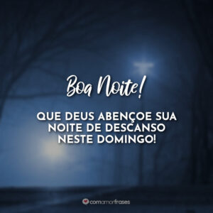 Boa Noite! Que Deus abençoe sua noite de descanso neste domingo!