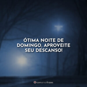 Ótima noite de domingo, aproveite seu descanso!