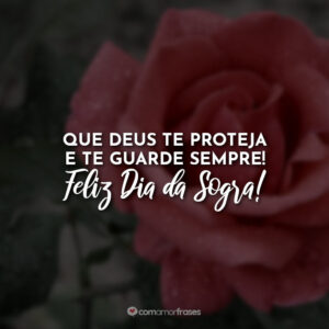 Que Deus te proteja e te guarde sempre! Feliz Dia da Sogra!