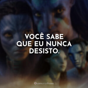 Você sabe que eu nunca desisto.