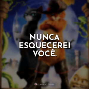 Nunca esquecerei você.
