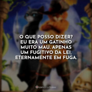 O que posso dizer? Eu era um gatinho muito mau. Apenas um fugitivo da lei, eternamente em fuga.