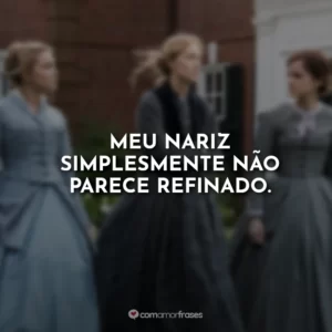 Meu nariz simplesmente não parece refinado.