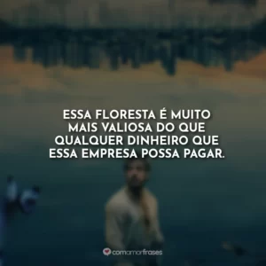 Essa floresta é muito mais valiosa do que qualquer dinheiro que essa empresa possa pagar.
