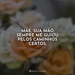 Mãe, sua mão sempre me guiou pelos caminhos certos.