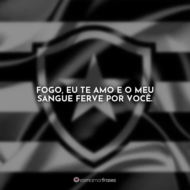 Frases do Botafogo: Fogo, eu te amo e o meu sangue ferve por você.
