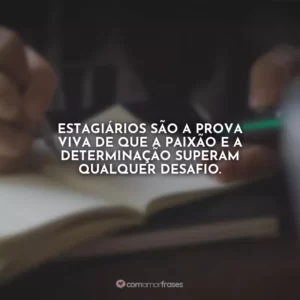 Estagiários são a prova viva de que a paixão e a determinação superam qualquer desafio.