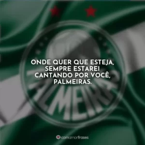 Onde quer que esteja, sempre estarei cantando por você, Palmeiras.