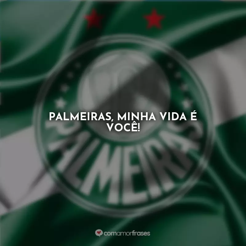 Frases do Palmeiras: Palmeiras, minha vida é você!