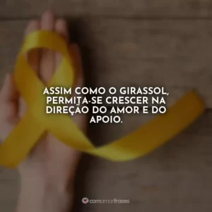 Assim como o girassol, permita-se crescer na direção do amor e do apoio.