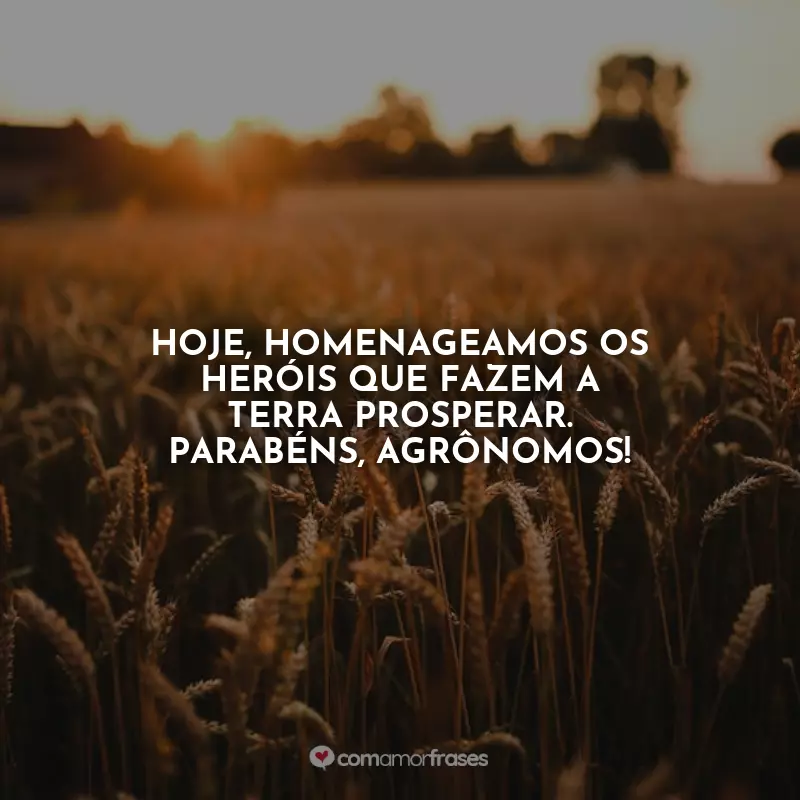 Dia do Agrônomo Frases: Hoje, homenageamos os heróis que fazem a terra prosperar. Parabéns, agrônomos!