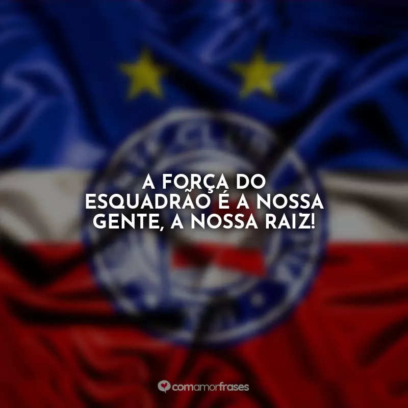 Frases do Esporte Clube Bahia: A força do Esquadrão é a nossa gente, a nossa raiz!