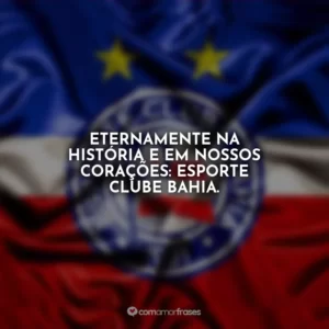 Eternamente na história e em nossos corações: Esporte Clube Bahia.