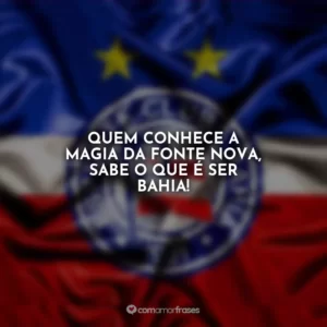 Quem conhece a magia da Fonte Nova, sabe o que é ser Bahia!