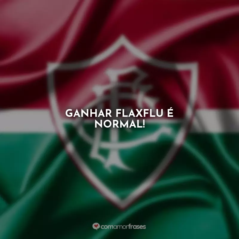 Frases Fluminense Torcida: Ganhar FlaxFlu é normal!