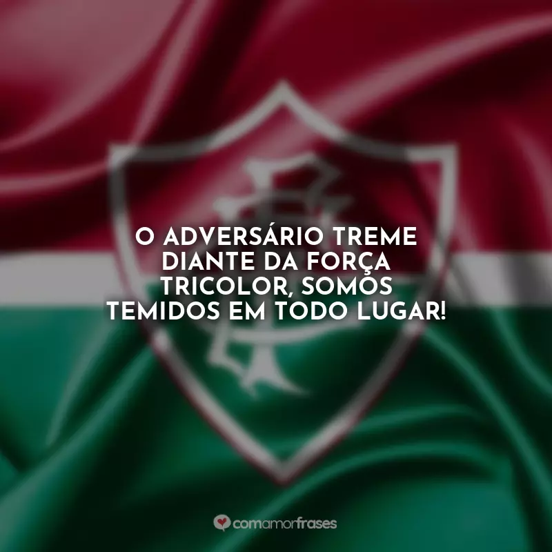 Frases do Fluminense Status: O adversário treme diante da força tricolor, somos temidos em todo lugar!