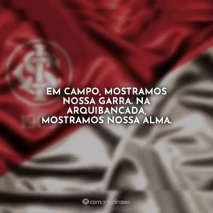 Em campo, mostramos nossa garra. Na arquibancada, mostramos nossa alma.