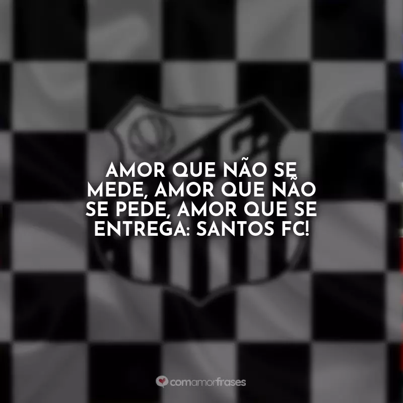 Frases Santos Status: Amor que não se mede, amor que não se pede, amor que se entrega: Santos FC!