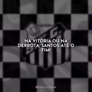 Na vitória ou na derrota, Santos até o fim!