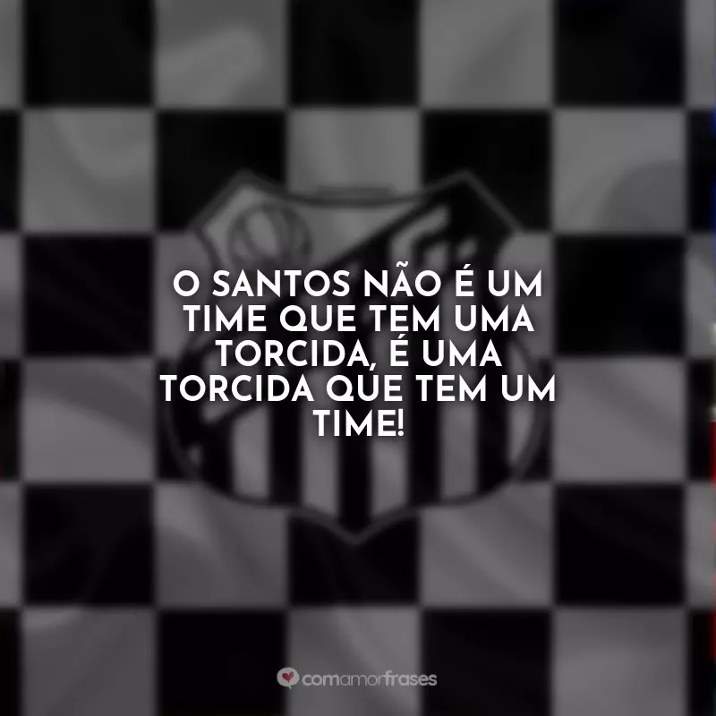 Frases Santos Futebol Clube: O Santos não é um time que tem uma torcida, é uma torcida que tem um time!