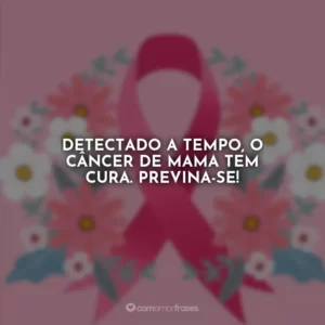 Detectado a tempo, o câncer de mama tem cura. Previna-se!