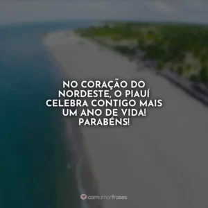 No coração do Nordeste, o Piauí celebra contigo mais um ano de vida! Parabéns!