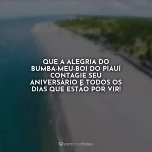 Que a alegria do bumba-meu-boi do Piauí contagie seu aniversário e todos os dias que estão por vir!