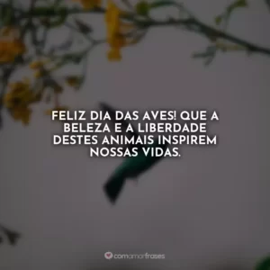 Feliz Dia das Aves! Que a beleza e a liberdade destes animais inspirem nossas vidas.