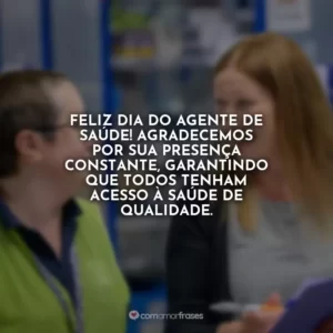 Feliz Dia do Agente de Saúde! Agradecemos por sua presença constante, garantindo que todos tenham acesso à saúde de qualidade.