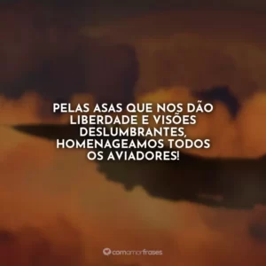 Pelas asas que nos dão liberdade e visões deslumbrantes, homenageamos todos os aviadores!