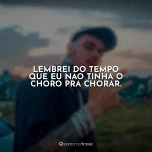 Lembrei do tempo que eu não tinha o choro pra chorar. MC Kako