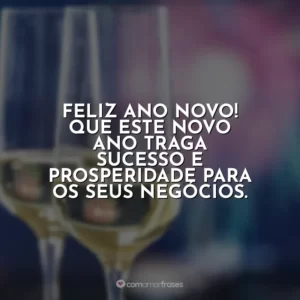 Feliz Ano Novo! Que este novo ano traga sucesso e prosperidade para os seus negócios.