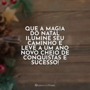Que a magia do Natal ilumine seu caminho e leve a um Ano Novo cheio de conquistas e sucesso!