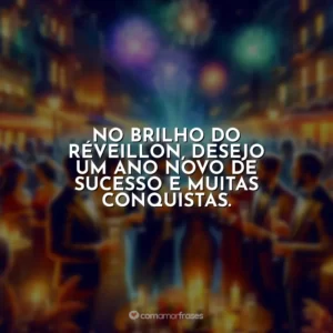 No brilho do Réveillon, desejo um ano novo de sucesso e muitas conquistas.